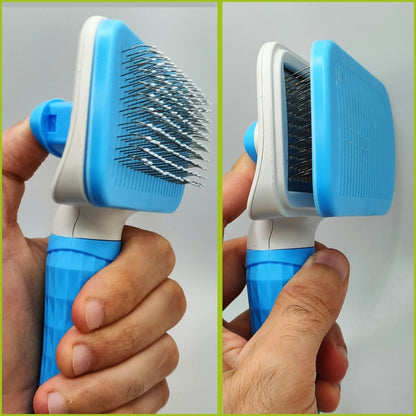 PetJiggle™ Self Cleaning Slicker Pet Brush