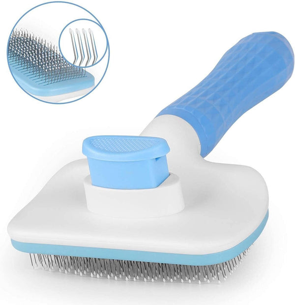 PetJiggle™ Self Cleaning Slicker Pet Brush for Shedding and Grooming