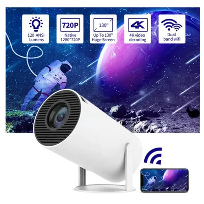 Wifi  LCD Smart Portable Projector 720P 4K