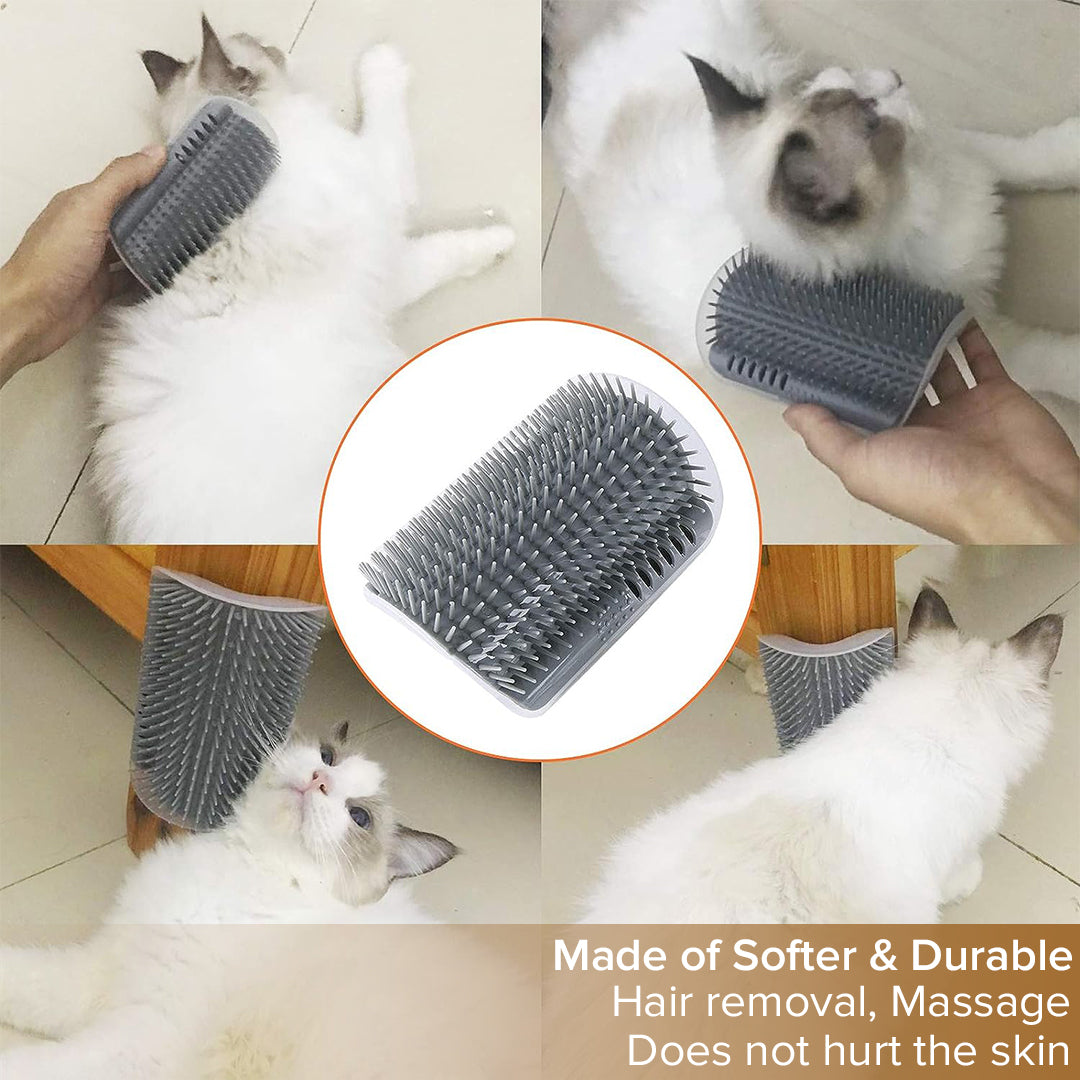 PetJiggle – brosse d'auto-toilettage pour chats, Massage d'angle mural, peigne à gratter