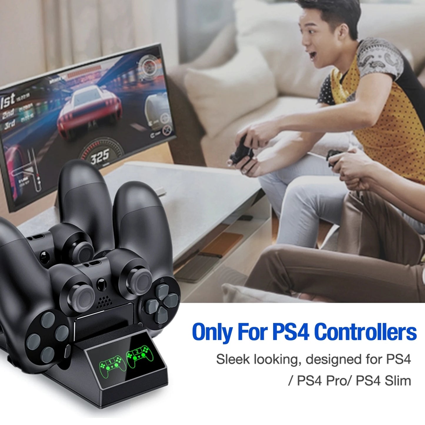 XIBUZZ™ Dual Controller Fast Charging For PS4