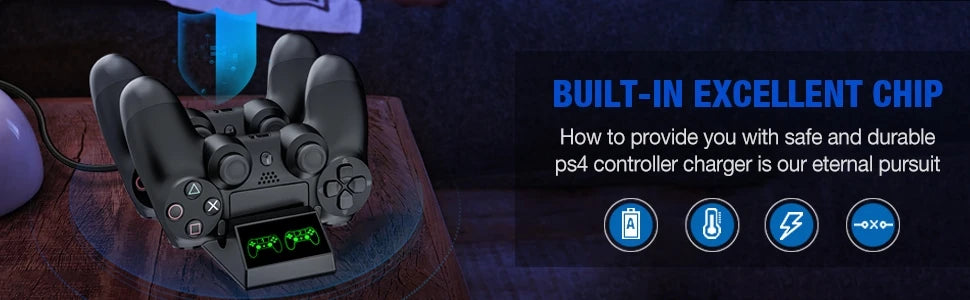 XIBUZZ™ Dual Controller Fast Charging For PS4