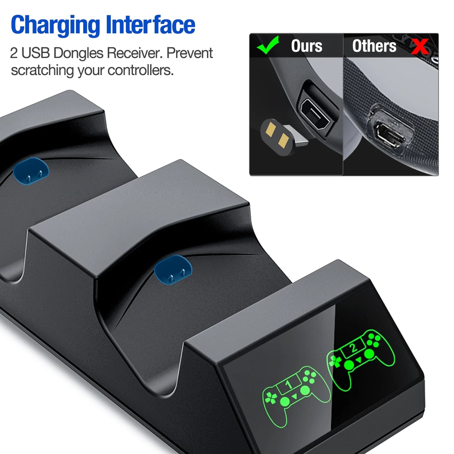 XIBUZZ™ Dual Controller Fast Charging For PS4