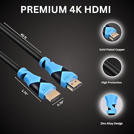 XIBUZZ™ 50ft HDMI 2.1 Cord 4K@120Hz