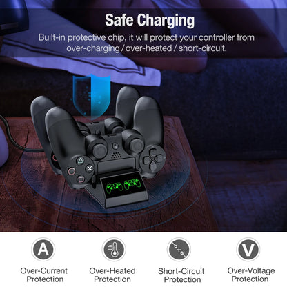 XIBUZZ™ Dual Controller Fast Charging For PS4