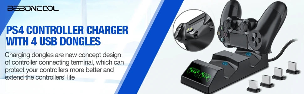 XIBUZZ™ Dual Controller Fast Charging For PS4