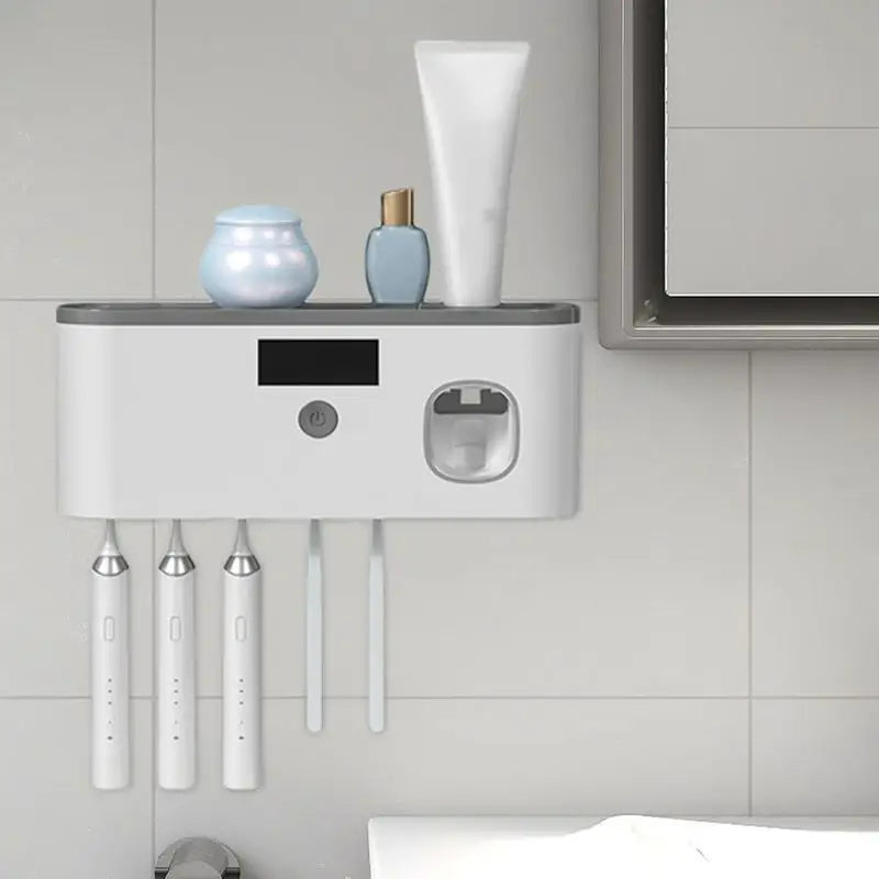 LUXIGEAR™ UV Toothbrush Holder and Toothpaste Dispense