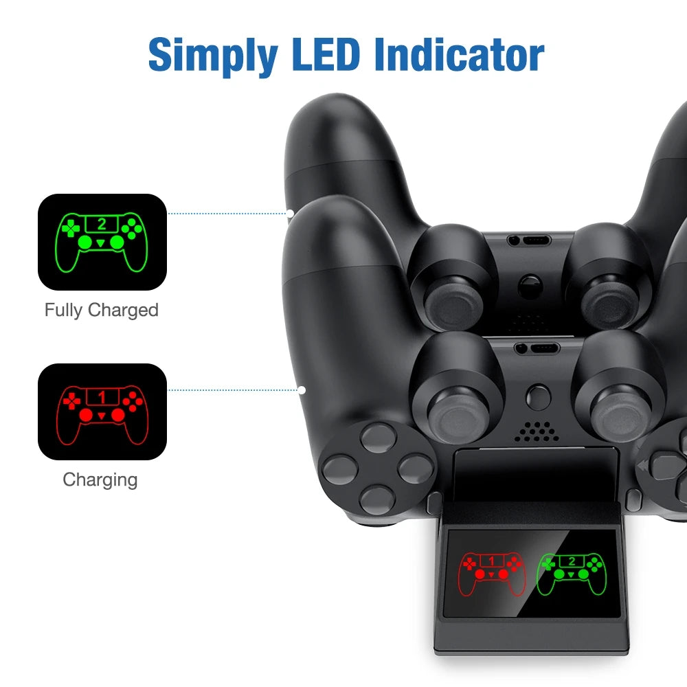 XIBUZZ™ Dual Controller Fast Charging For PS4