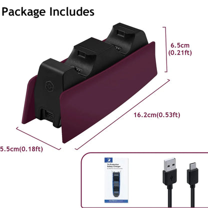 XIBUZZ™ PS5 Controller Charging Station with Dual Fast Charger Dock