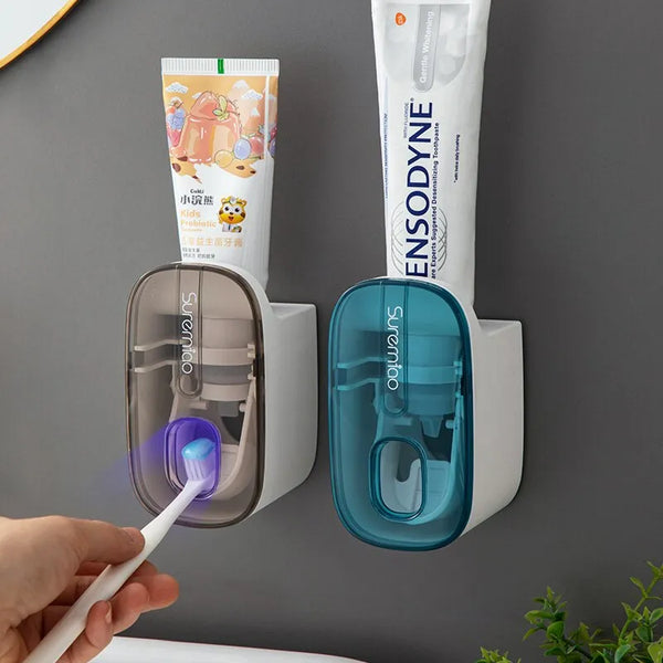 Distributeur automatique de dentifrice avec porte-brosse à dents mural-simplifiez votre routine de soins bucco-dentaires