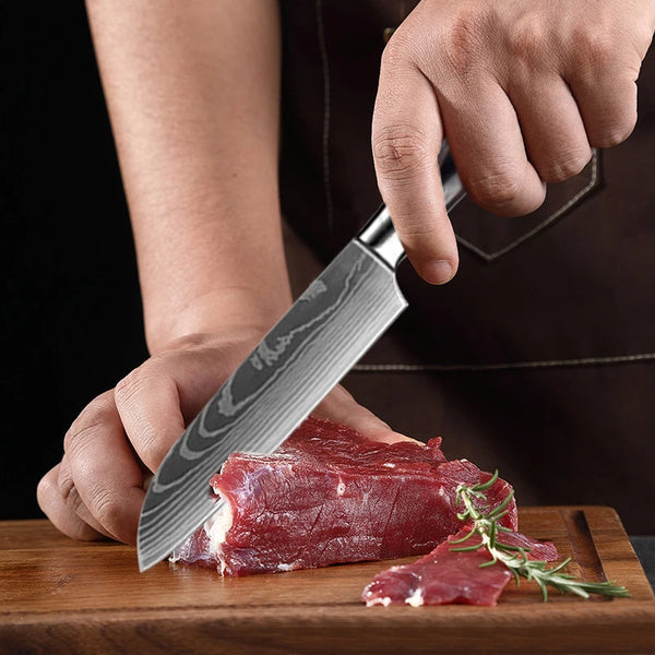 FlexiGear™  Stainless Steel Kitchen Knives Set