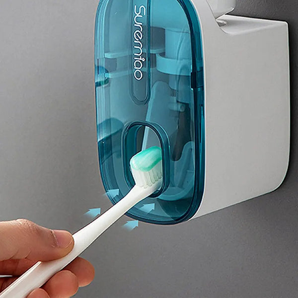 Distributeur automatique de dentifrice avec porte-brosse à dents mural-simplifiez votre routine de soins bucco-dentaires