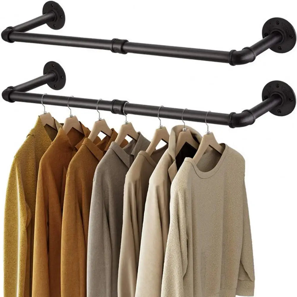 FlexGear™ Clothes Hanging Rack with Shelf Wall Mounted