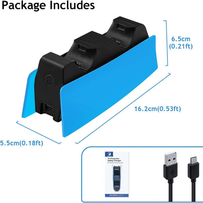 XIBUZZ™ PS5 Controller Charging Station with Dual Fast Charger Dock