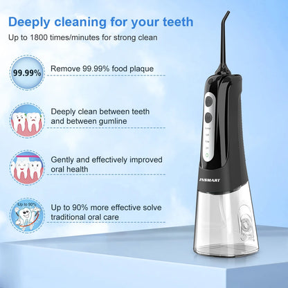 Nucomfy™ Oral Irrigator 300ML | Powerful Water Flosser for Deep Clean