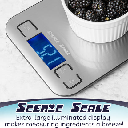 ScenicScale Food Scale 5kg Capacity and 1g Accuracy.