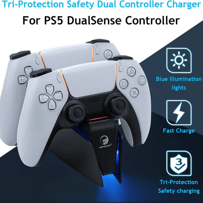 XIBUZZ™ PS5 Controller Charging Station with Dual Fast Charger Dock