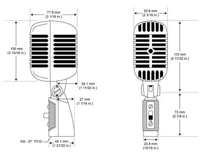 XIBUZZ Metal Vintage Vocal Wired Microphone