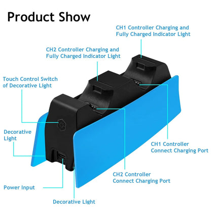 XIBUZZ™ PS5 Controller Charging Station with Dual Fast Charger Dock