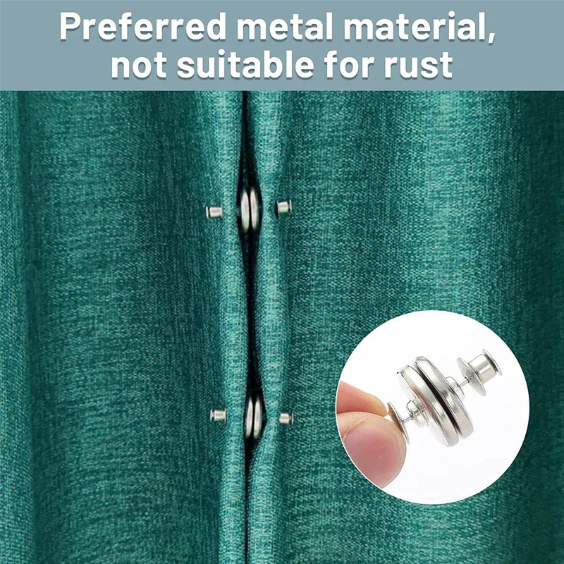 4/8Pairs FlexiGear™ Curtain Magnetic Button