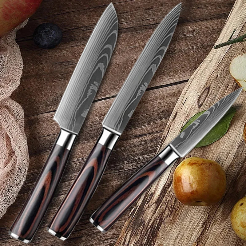 FlexiGear™  Stainless Steel Kitchen Knives Set