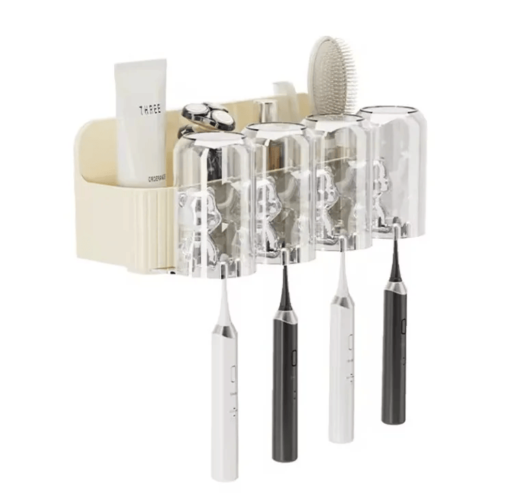 LUXIGEAR™ Toothbrush Holder and Toothpaste Dispenser