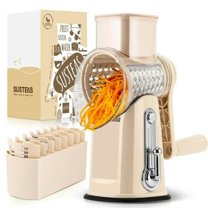 LUXIGEAR™ 5 Blade Rotary Cheese Grater and Shredder