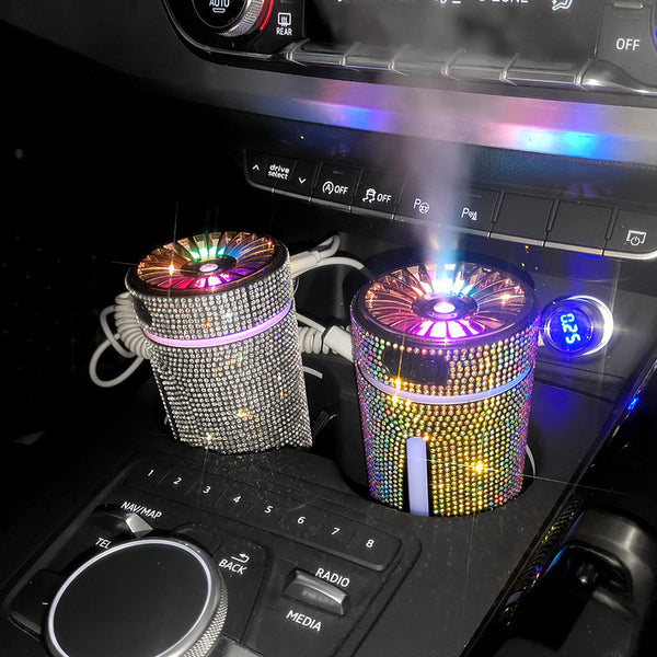 Luxury Diamond Car Humidifier, Diffuser and Air Purifier with LED Light
