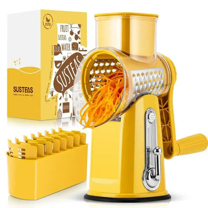 LUXIGEAR™ 5 Blade Rotary Cheese Grater and Shredder