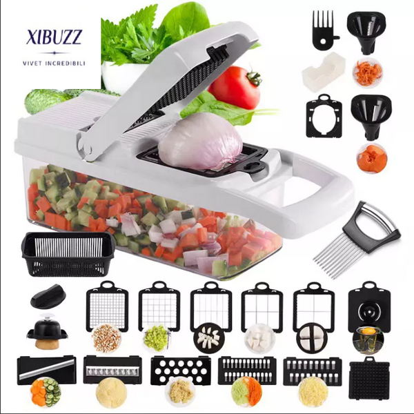  Vegetable Chopper,Multifunctional 14 in 1 Food Choppers Onion  Chopper,Chopper for Salad Potato Carrot Garlic.: Home & Kitchen