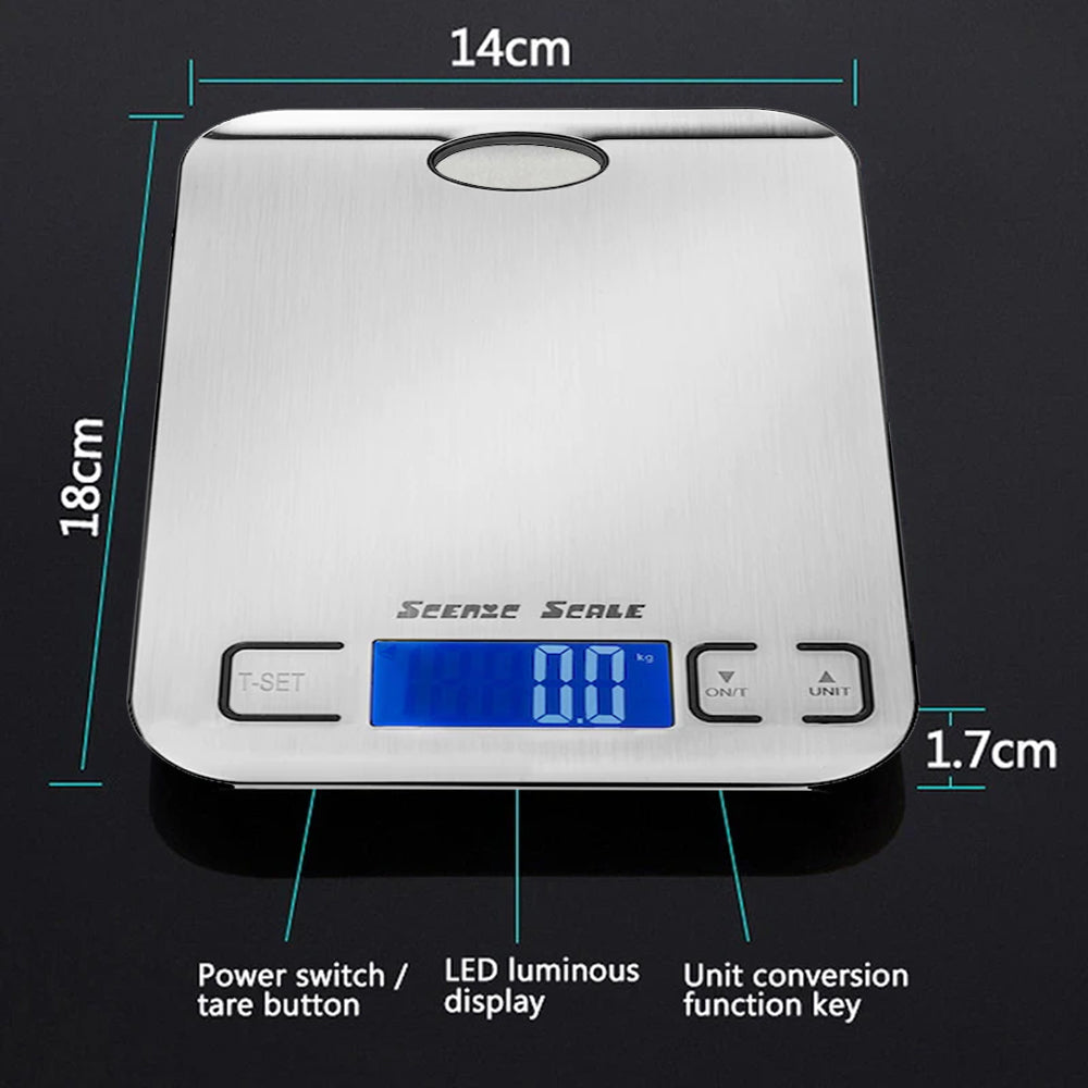 ScenicScale Food Scale 5kg Capacity and 1g Accuracy.