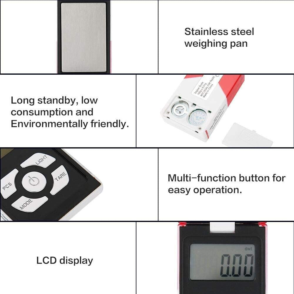 Flip pocket digital scale 500g Capacity 0.01g Accuracy