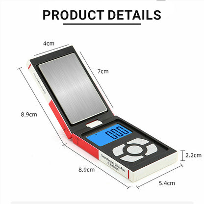 Flip pocket digital scale 500g Capacity 0.01g Accuracy