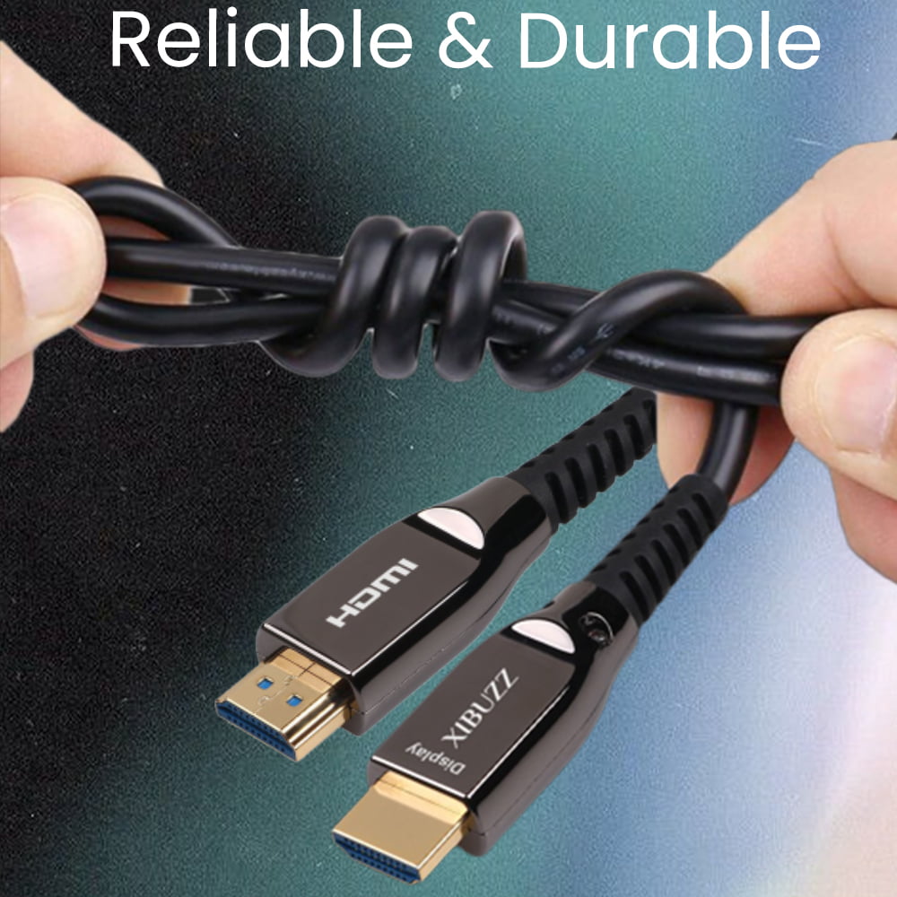 Cabo HDMI 4k Cabo HDMI de fibra óptica de até 48 Gbps HDMI de alta velocidade para cabo HDMI para TV 4K-50 pés